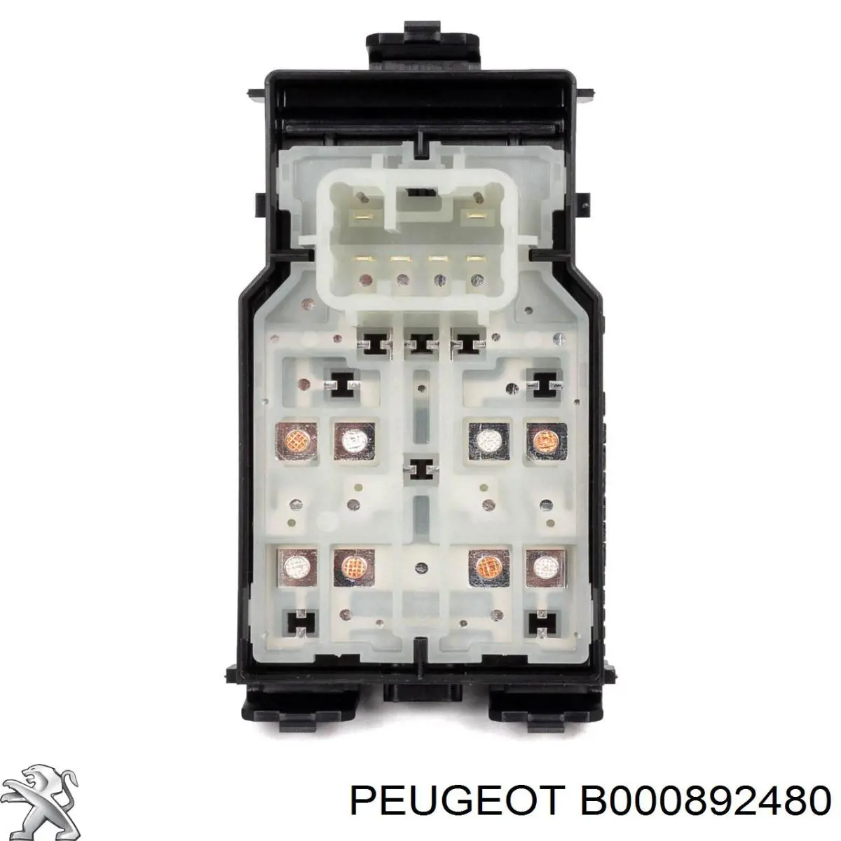 Unidade de botões dianteira esquerda de controlo de elevador de vidro B000892480 Peugeot/Citroen
