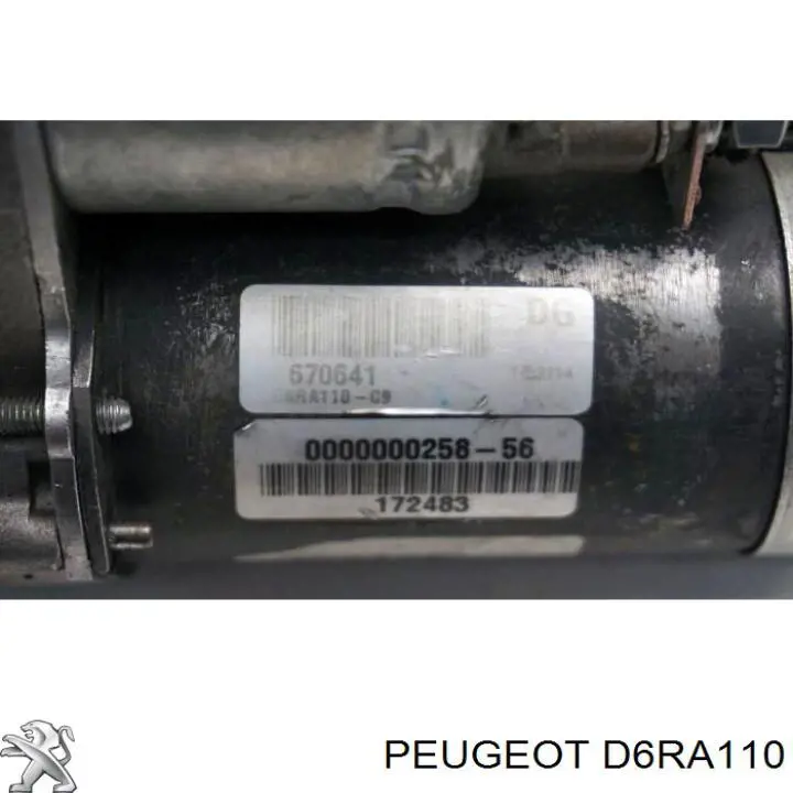 Motor de arranco Peugeot/Citroen D6RA110