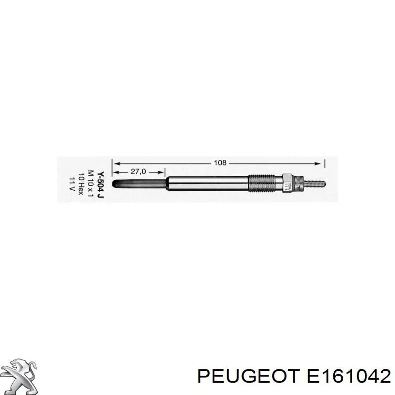 Compre E161042 Peugeot/Citroen Vela de incandescência