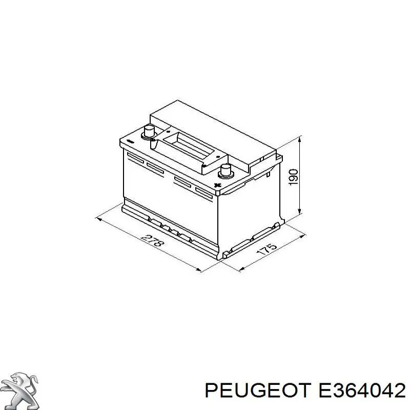 Bateria recarregável (PILHA) Peugeot/Citroen E364042 preço, a partir de 128,76 USD