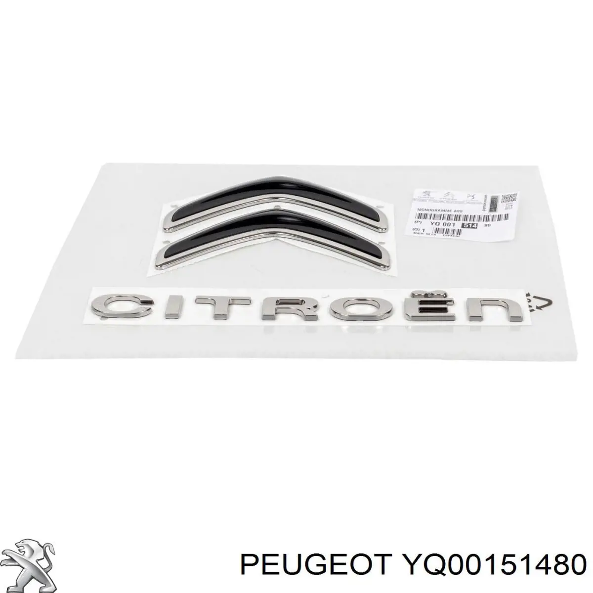 YQ00151480 Peugeot/Citroen Emblema de tampa de porta-malas (emblema de firma)