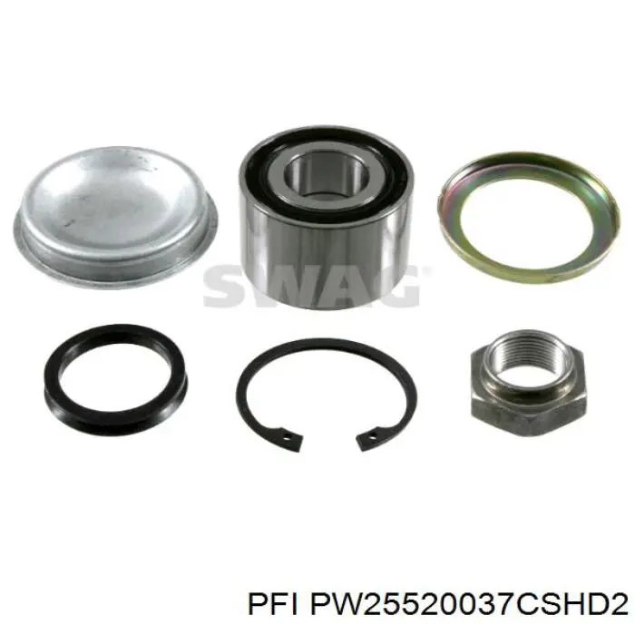 PW25520037CSHD2 PFI Porca de cubo traseiro