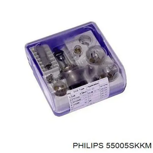 55005SKKM Philips Lâmpadas das luzes, kit para automóvel