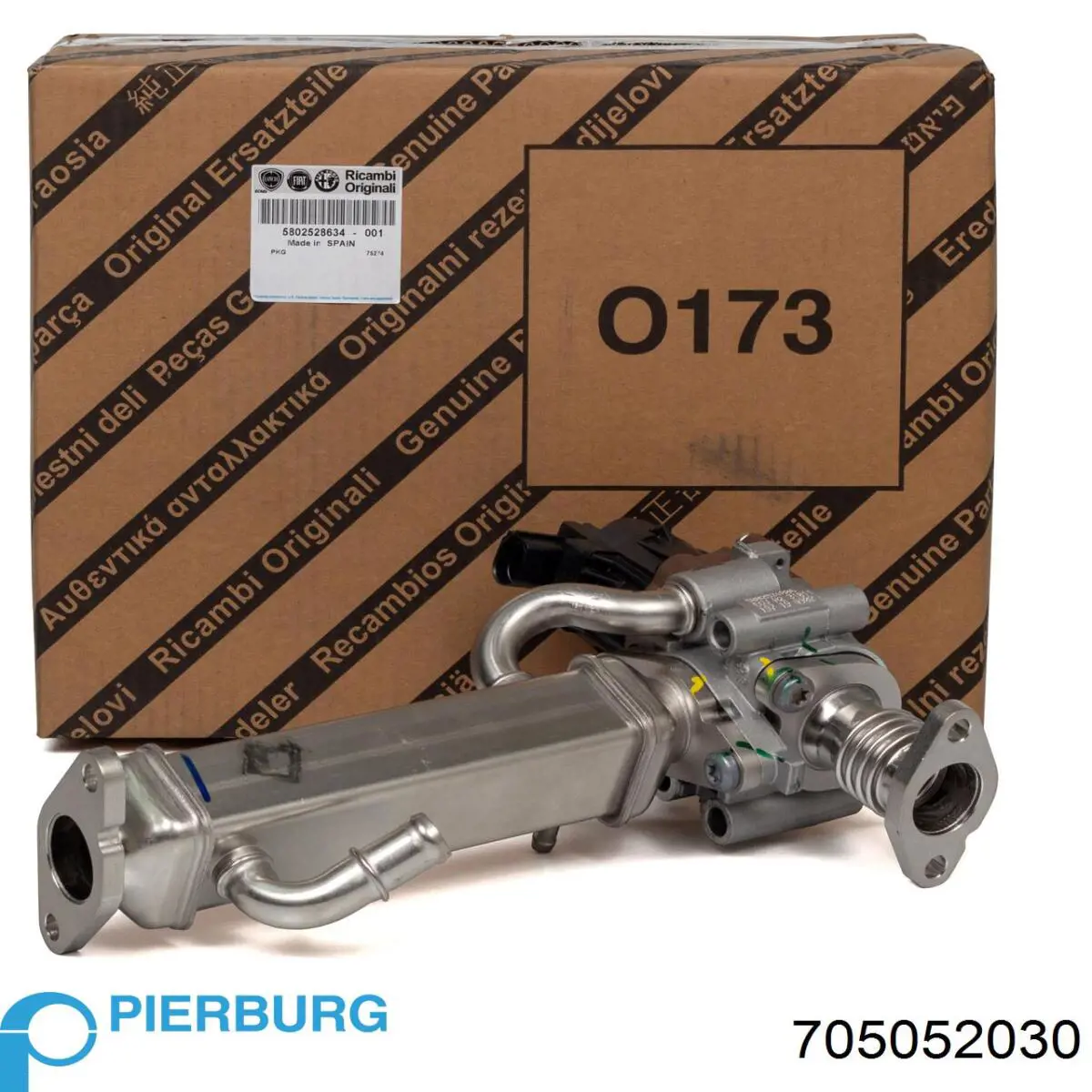 Radiador do sistema EGR de recirculação dos gases de escape 5802528634 Fiat/Alfa/Lancia