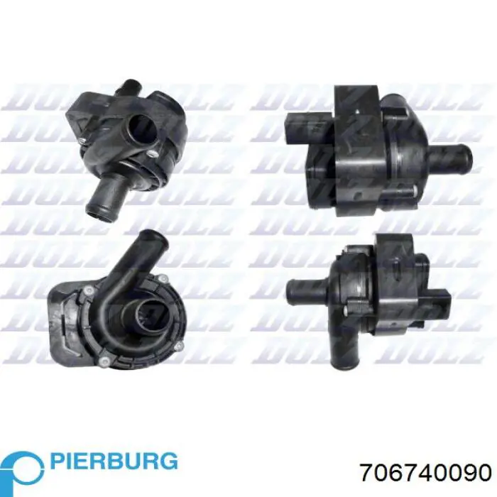 Compre 706740090 Pierburg Bomba de água (bomba) de esfriamento, adicional elétrica
