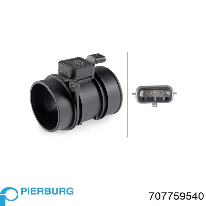 Sensor de fluxo (consumo) de ar, medidor de consumo M.A.F. - (Mass Airflow) Pierburg 707759540 preço, a partir de 64,22 USD
