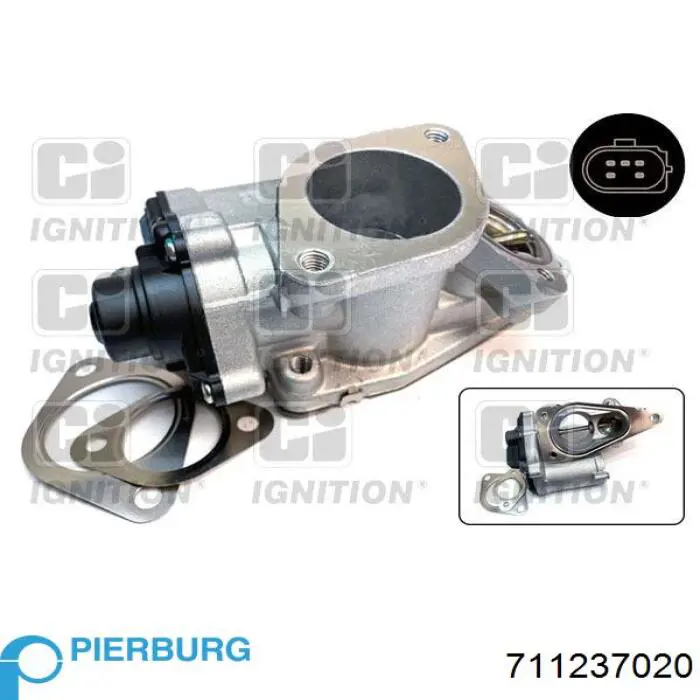 711237020 Pierburg Radiador do sistema EGR de recirculação dos gases de escape