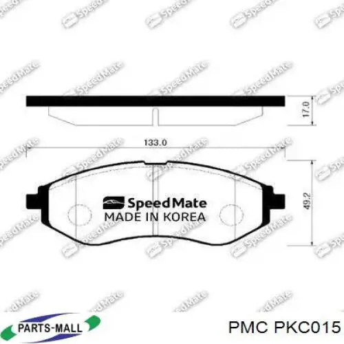 PKC015 Parts-Mall Sapatas do freio dianteiras de disco