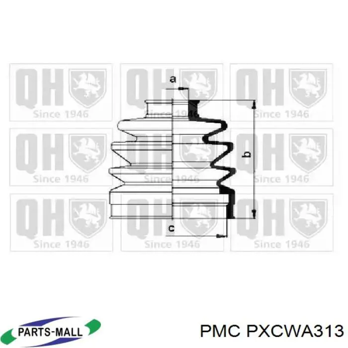 Compre PXCWA313 Parts-Mall Bota de proteção externa direita de junta homocinética