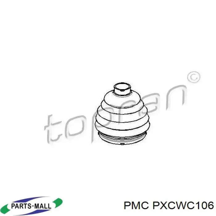 Compre PXCWC106 Parts-Mall Bota de proteção interna de junta homocinética do semieixo dianteiro