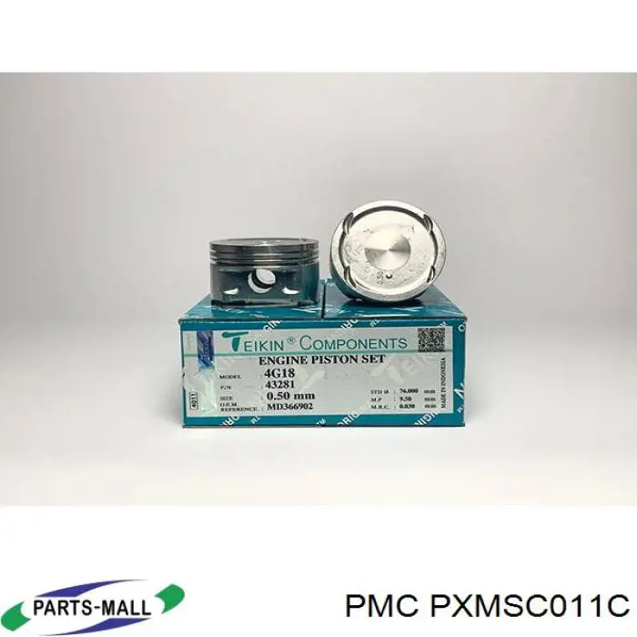 PXMSC011C Parts-Mall Pistão do kit para 1 cilindro, 2ª reparação ( + 0,50)