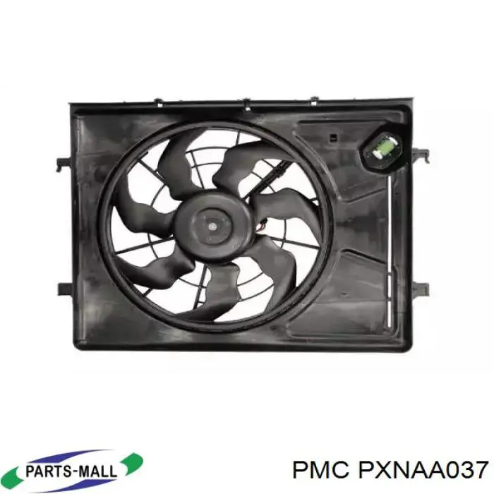 PXNAA037 Parts-Mall Difusor do radiador de esfriamento, montado com motor e roda de aletas