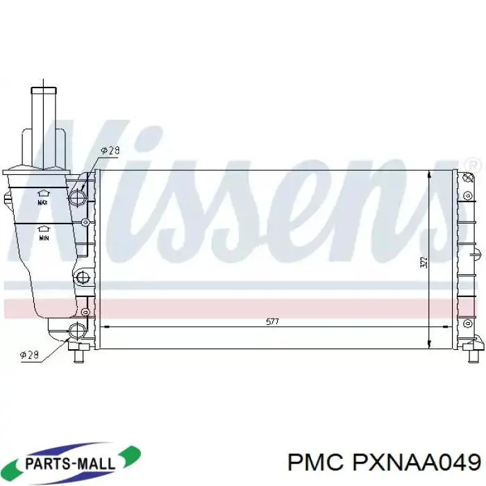 Compre PXNAA049 Parts-Mall Difusor do radiador de esfriamento, montado com motor e roda de aletas