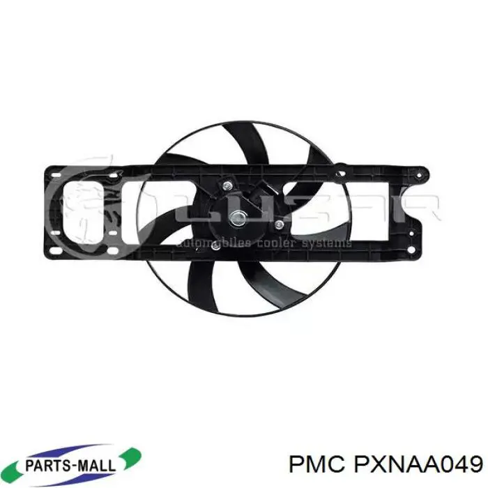 PXNAA049 Parts-Mall Difusor do radiador de esfriamento, montado com motor e roda de aletas