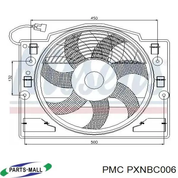 Ventilador (roda de aletas) do radiador de aparelho de ar condicionado Parts-Mall PXNBC006 preço, a partir de 66,86 USD