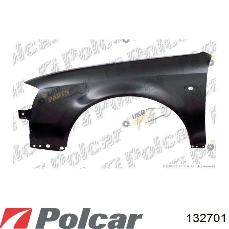 132701 Polcar Pára-lama dianteiro esquerdo
