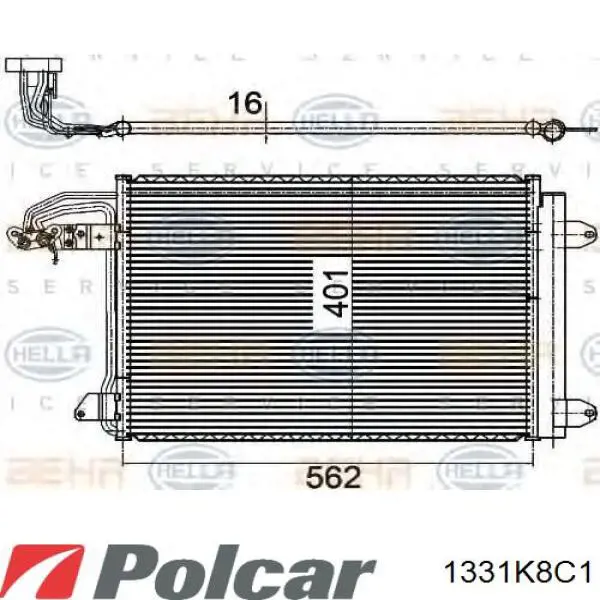 Compre 1331K8C1 Polcar Radiador de aparelho de ar condicionado