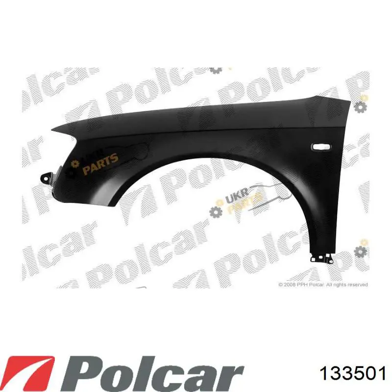 133501 Polcar Pára-lama dianteiro esquerdo