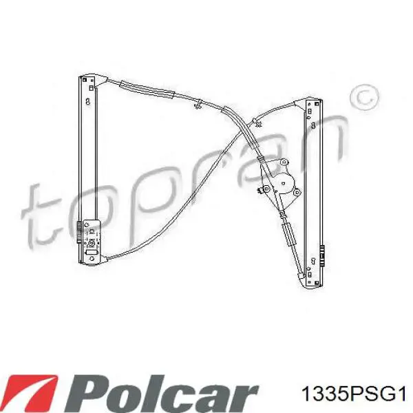 Mecanismo de acionamento de vidro da porta dianteira esquerda Polcar 1335PSG1 preço, a partir de 37,86 USD