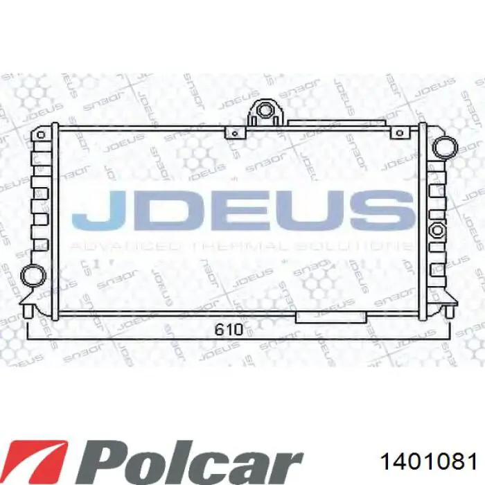 Radiador de esfriamento de motor 1401081 Polcar