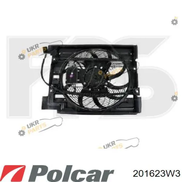 Difusor do radiador de aparelho de ar condicionado, montado com roda de aletas e o motor 201623W3 Polcar