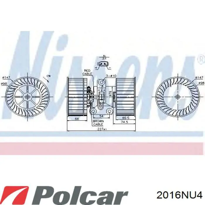 2016NU4 Polcar Motor de ventilador de forno (de aquecedor de salão)