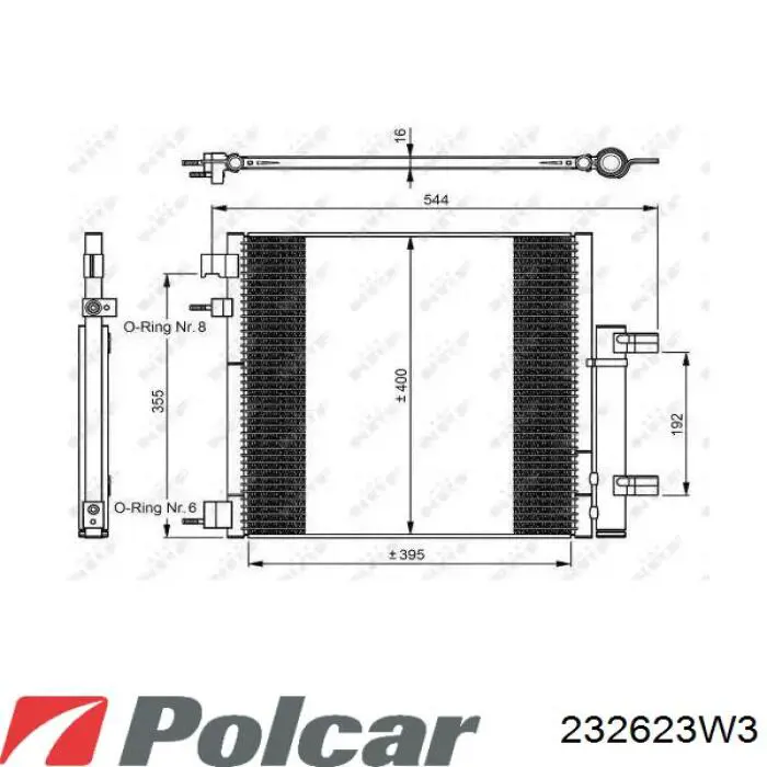 Compre 232623W3 Polcar Ventilador elétrico de esfriamento montado (motor + roda de aletas)