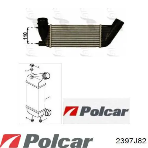 Compre 2397J82 Polcar Radiador de intercooler