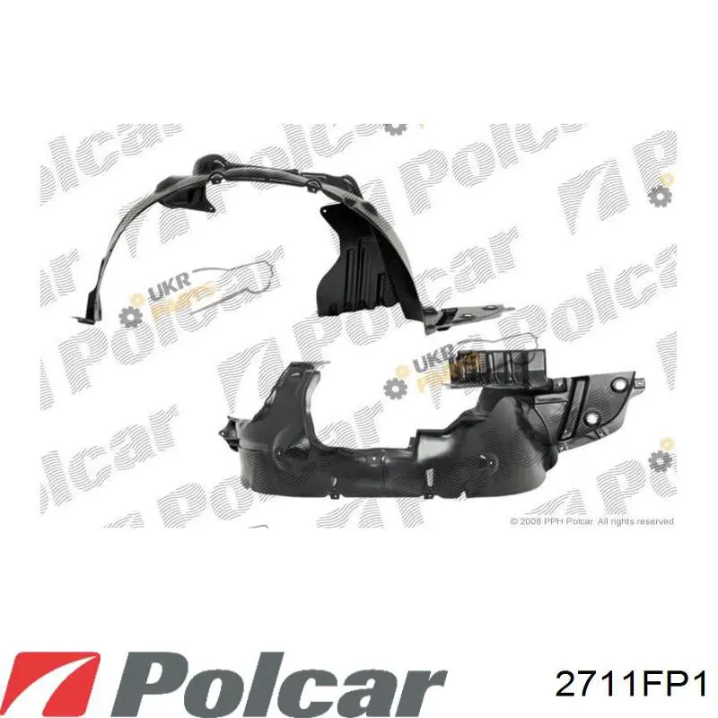 Compre 2711FP1 Polcar Guarda-barras direito do pára-lama dianteiro