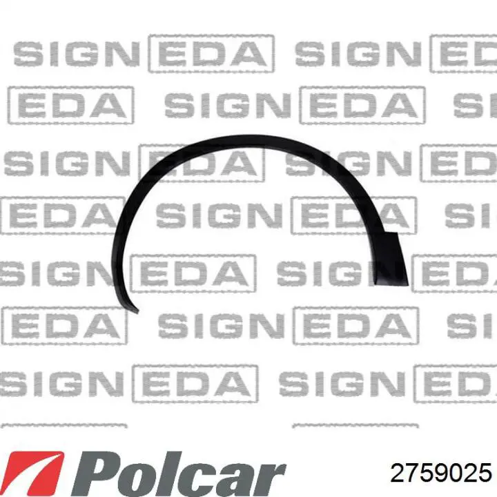 Expansor (placa sobreposta) de arco do pára-lama dianteiro direito 2759025 Polcar