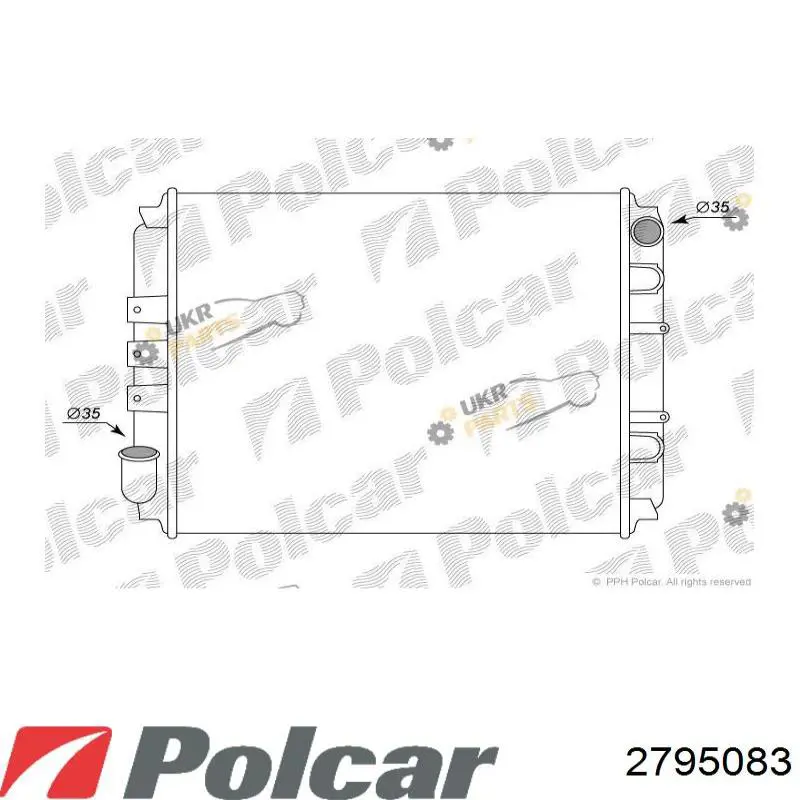 Radiador de esfriamento de motor para Nissan Vanette  C22