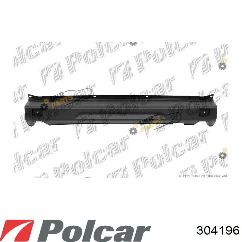 304196 Polcar Pára-choque traseiro, parte central