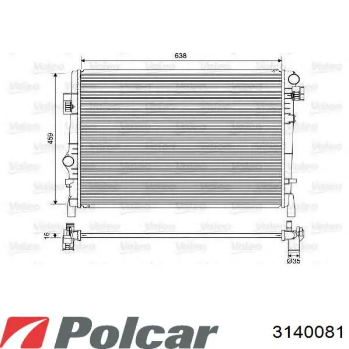 Radiador de esfriamento de motor Polcar 3140081 preço, a partir de 108,62 USD
