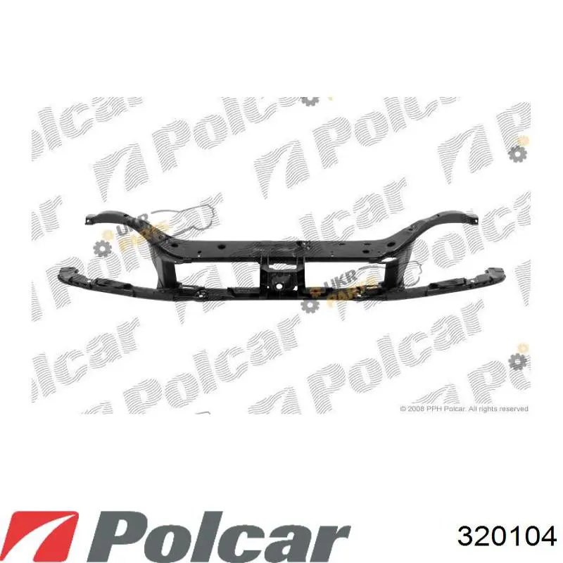 Suporte do radiador montado (painel de montagem de fixação das luzes) 320104 Polcar