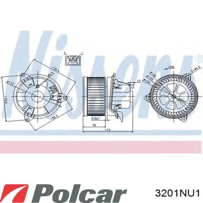 Compre 3201NU1 Polcar Motor de ventilador de forno (de aquecedor de salão)