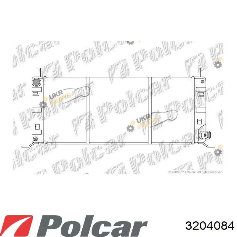 Radiador de esfriamento de motor 3204084 Polcar