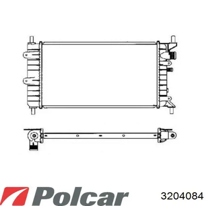 Radiador de esfriamento de motor 3204084 Polcar
