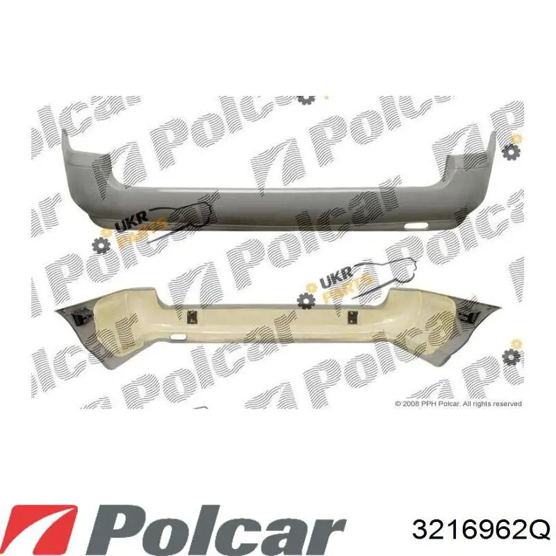 Pára-choque traseiro 3216962Q Polcar