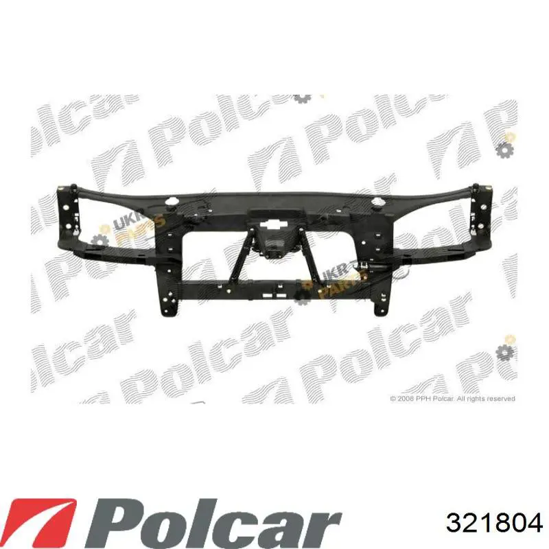 Suporte do radiador montado (painel de montagem de fixação das luzes) 321804 Polcar