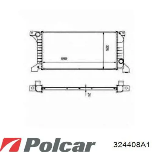 Compre 324408A1 Polcar Radiador de esfriamento de motor