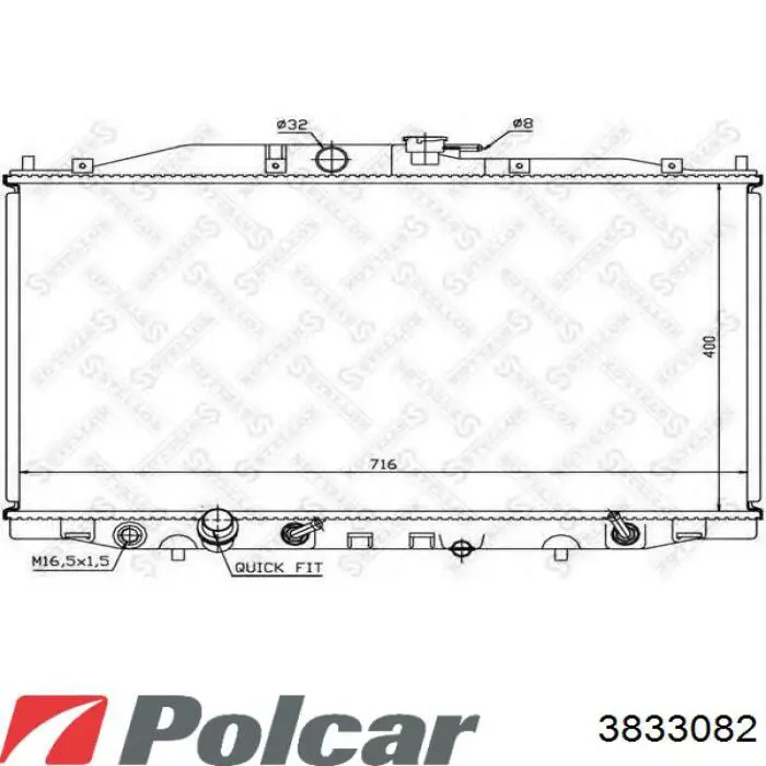 Radiador de esfriamento de motor Polcar 3833082 preço, a partir de 116,06 USD