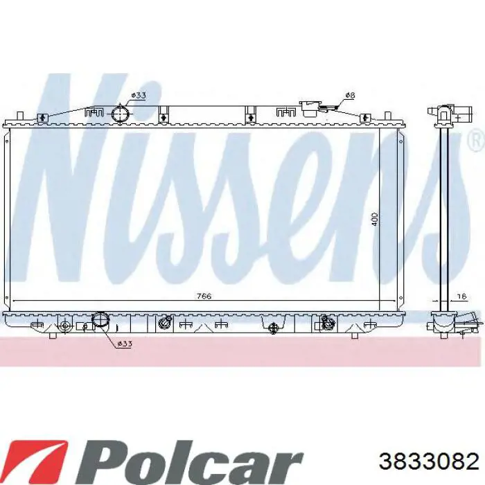 Compre 3833082 Polcar Radiador de esfriamento de motor
