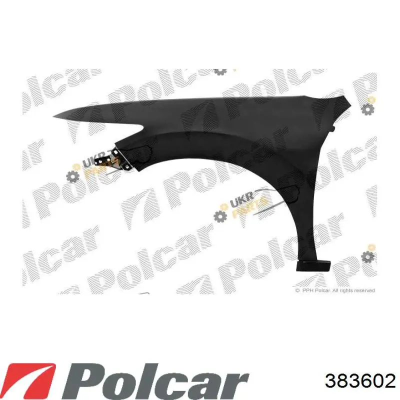 Pára-lama dianteiro direito Polcar 383602 preço, a partir de 87,13 USD