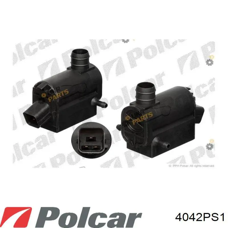 4042PS1 Polcar Bomba de motor de fluido para lavador de vidro dianteiro