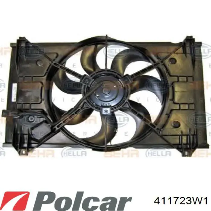 Ventilador elétrico de esfriamento montado (motor + roda de aletas) KIA Rio  
