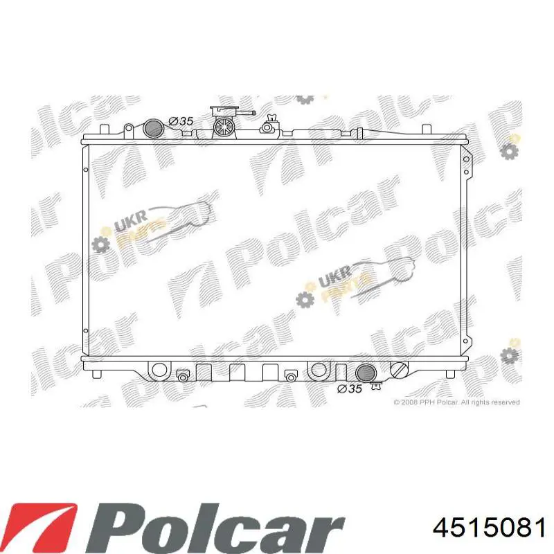 Radiador de esfriamento de motor 4515081 Polcar