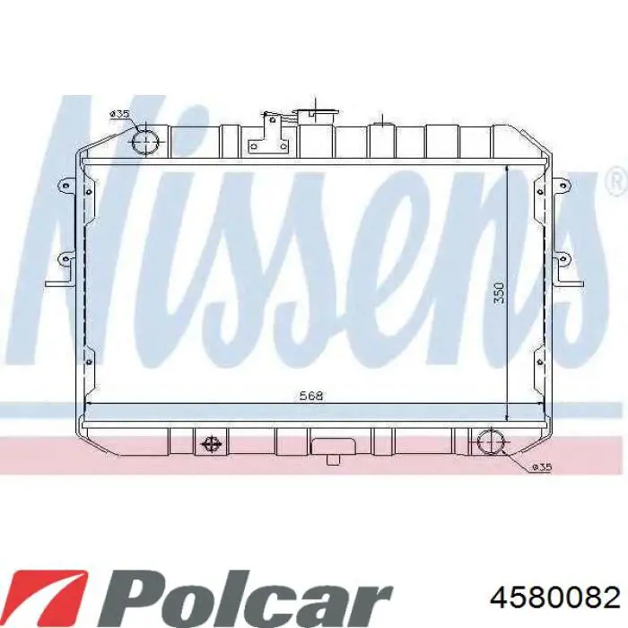 Compre 4580082 Polcar Radiador de esfriamento de motor