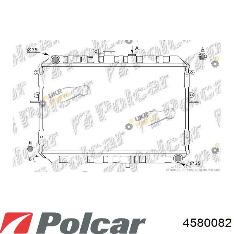 Radiador de esfriamento de motor Polcar 4580082 preço, a partir de 136,25 USD