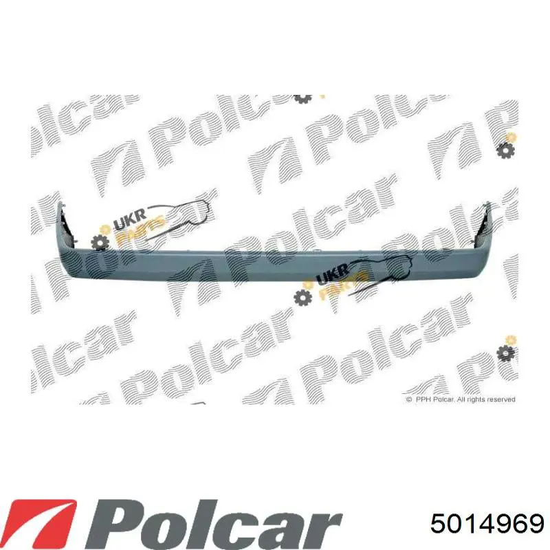 5014969 Polcar Placa sobreposta do pára-choque traseiro