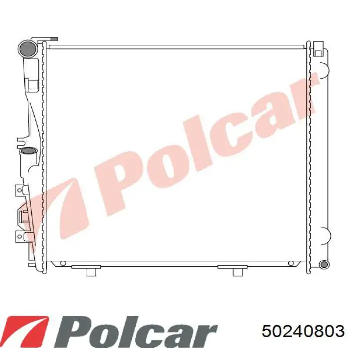 Radiador de esfriamento de motor 50240803 Polcar